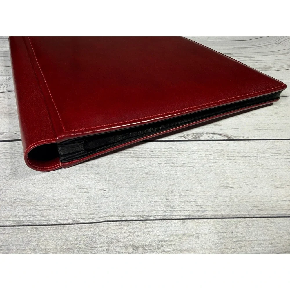 Raika Red Leather Handcrafted Portfolio Photo Album RM 105-F USA Made 12x12